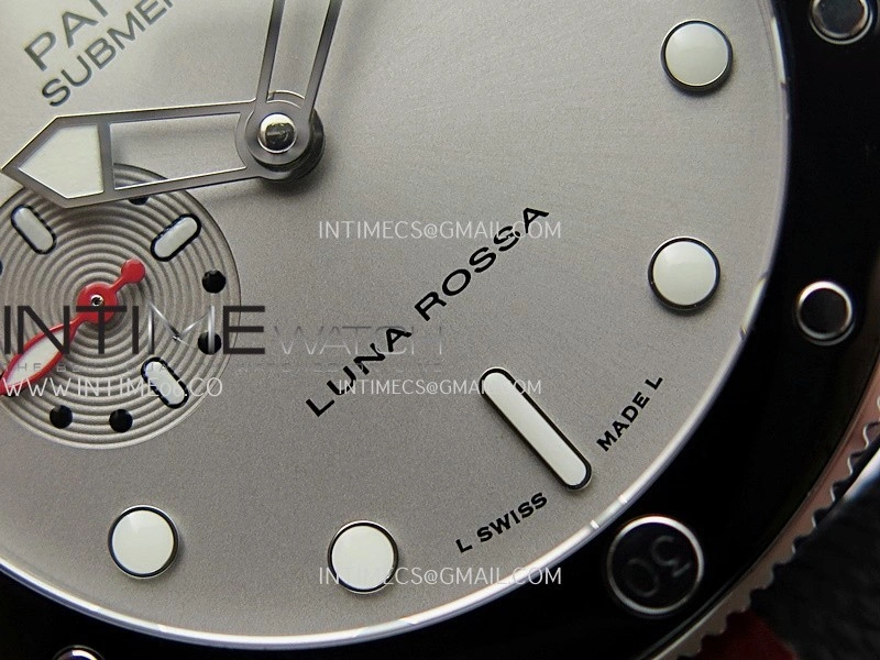 PAM1681 44mm Luna Rossa Submersible VSF 1:1 Best Edition On Gray Fabric Strap P900