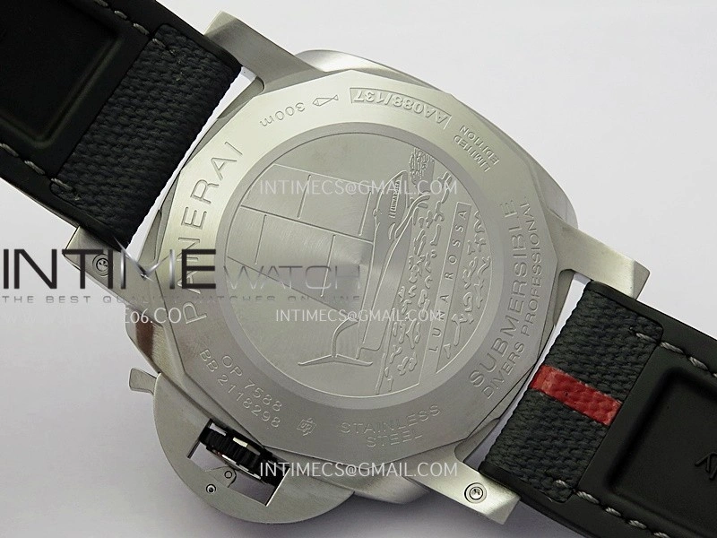 PAM1681 44mm Luna Rossa Submersible VSF 1:1 Best Edition On Gray Fabric Strap P900