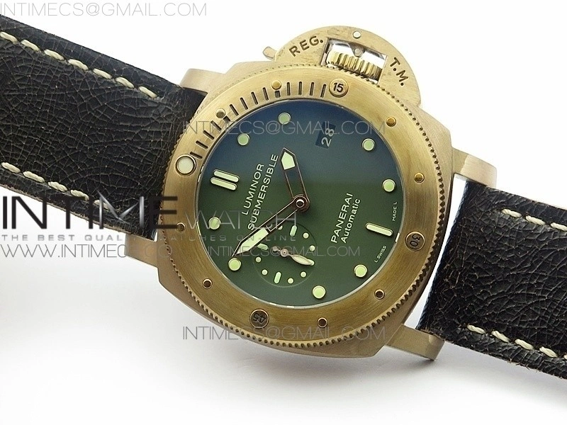 PAM382 N Bronzo VSF V2 1:1 Best Edition on Brown Distressed Calfskin Strap VSP9000