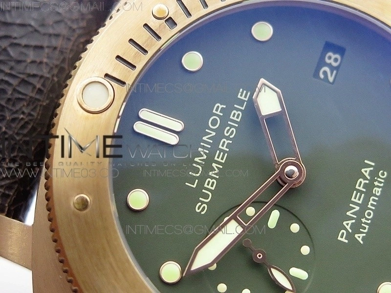 PAM382 N Bronzo VSF V2 1:1 Best Edition on Brown Distressed Calfskin Strap VSP9000
