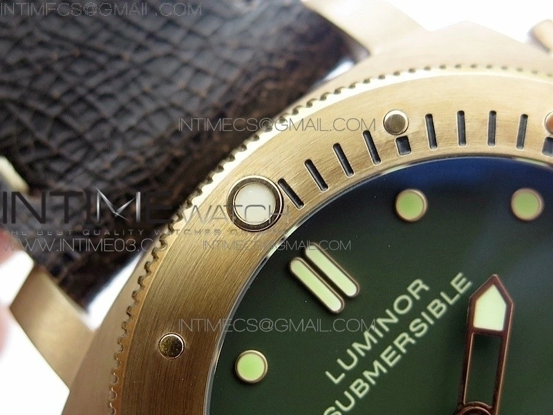 PAM382 N Bronzo VSF V2 1:1 Best Edition on Brown Distressed Calfskin Strap VSP9000