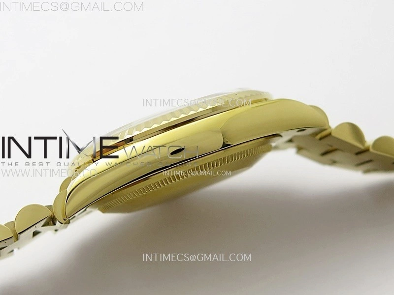 Day Date 36mm Gain Weight YG tungsten APSF 1:1 Best Edition Diamond Dial Rainbow Markers on SS President Bracelet A3255
