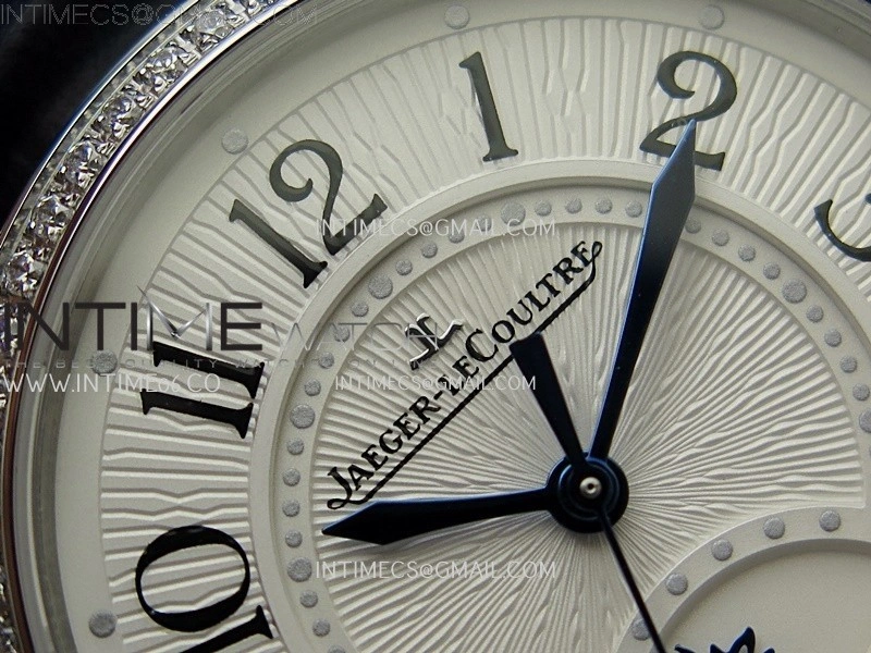 Rendez-Vous Night and Day Diamond Bezel SS APSF 1:1 Best Edition White Textured Dial SS Bezel on Blue Strap Super Clone A898