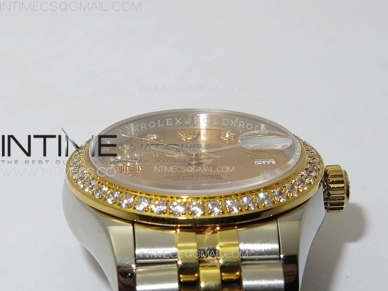 Datejust 28mm 279179 SS YG APSF Best Edition Gold Dial Stars Crystals Markers on SS YG Jubilee Bracelet NH05
