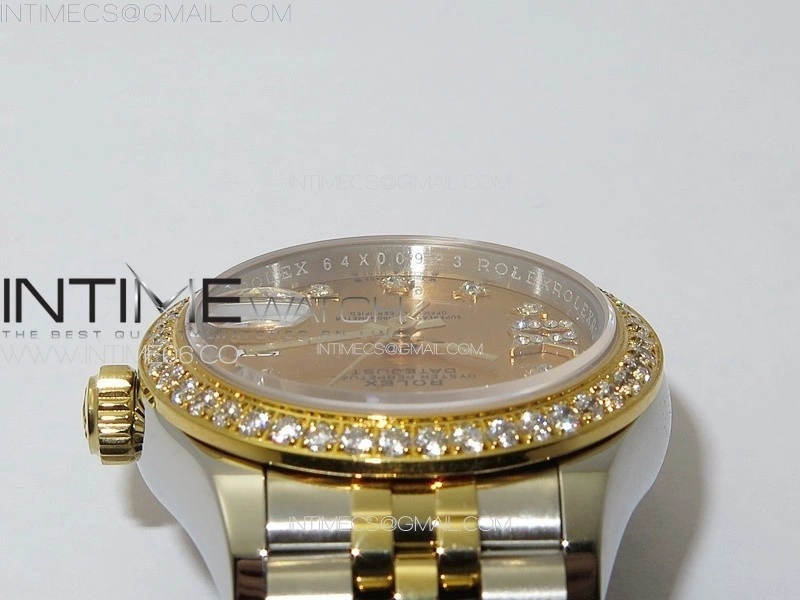 Datejust 28mm 279179 SS YG APSF Best Edition Gold Dial Stars Crystals Markers on SS YG Jubilee Bracelet NH05