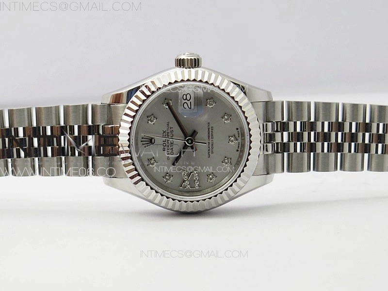 Datejust 28mm 279179 SS APSF Best Edition Silver Dial Stars Crystals Markers on SS Jubilee Bracelet NH05