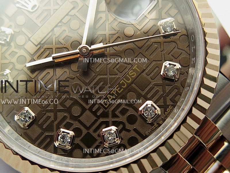 DateJust 126233 36mm 904L SS RG AR+F 1:1 Best Edition Brown Jubilee Dial Diamond Marker On Jubilee Bracelet DD3235