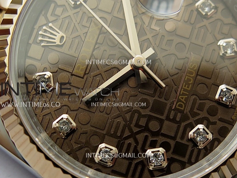 DateJust 126233 36mm 904L SS RG AR+F 1:1 Best Edition Brown Jubilee Dial Diamond Marker On Jubilee Bracelet DD3235
