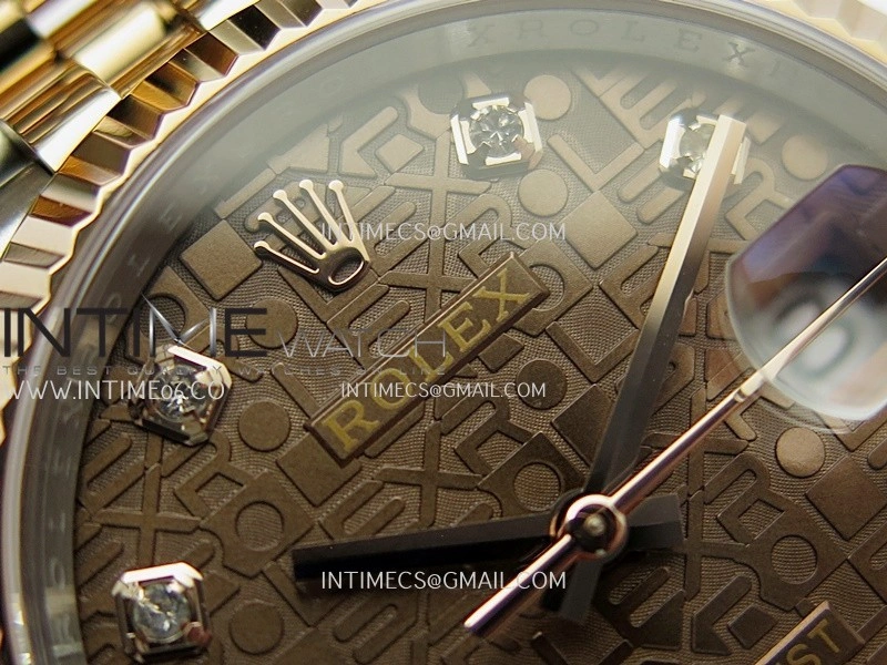 DateJust 126233 36mm 904L SS RG AR+F 1:1 Best Edition Brown Jubilee Dial Diamond Marker On Jubilee Bracelet DD3235