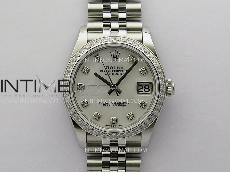 DateJust 31mm 904L SS AR+F Best Edition White MOP Dial Diamond Marker On 904L SS Jubilee Bracelet A2236