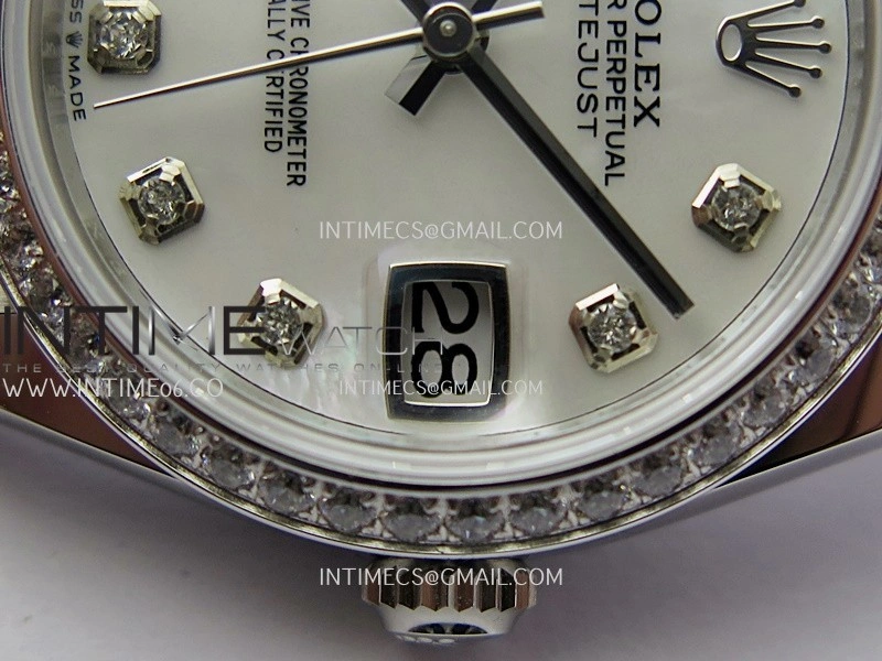 DateJust 31mm 904L SS AR+F Best Edition White MOP Dial Diamond Marker On 904L SS Jubilee Bracelet A2236