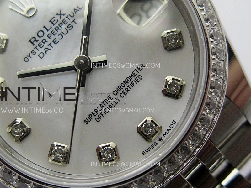 DateJust 31mm 904L SS AR+F Best Edition White MOP Dial Diamond Marker On 904L SS Jubilee Bracelet A2236
