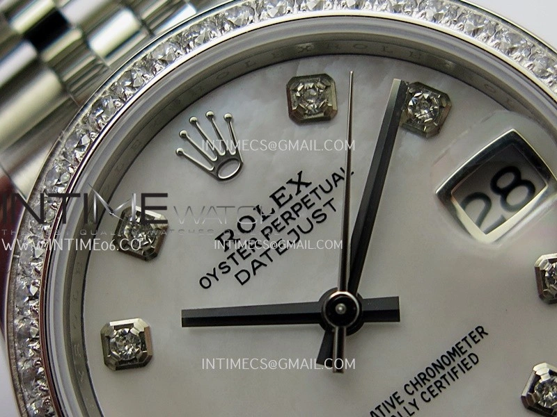 DateJust 31mm 904L SS AR+F Best Edition White MOP Dial Diamond Marker On 904L SS Jubilee Bracelet A2236