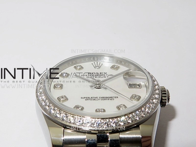 DateJust 31mm 904L SS AR+F Best Edition White MOP Dial Diamond Marker On 904L SS Jubilee Bracelet A2236
