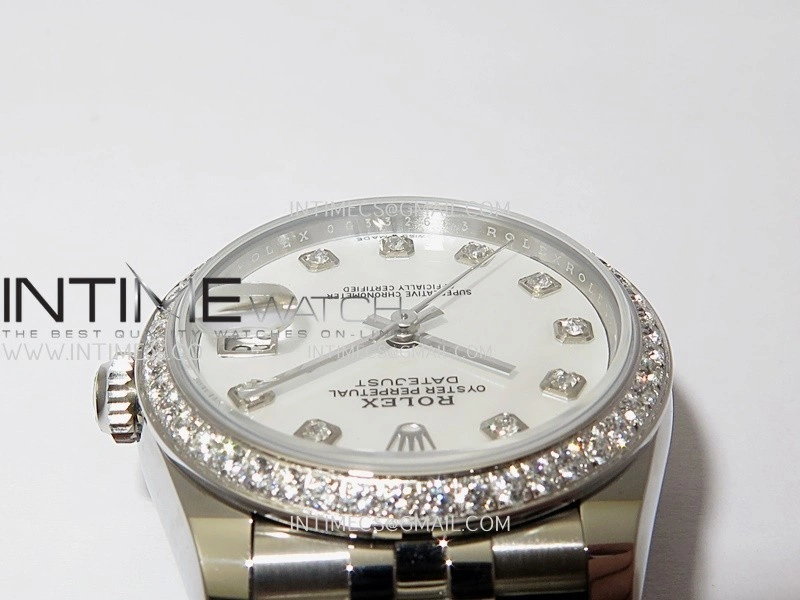 DateJust 31mm 904L SS AR+F Best Edition White MOP Dial Diamond Marker On 904L SS Jubilee Bracelet A2236