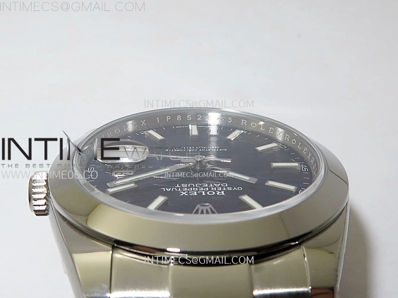 DateJust 41mm 126300 904 SS AR+F V2 1:1 Best Edition Fluted Blue Dial Sticks Markers on Oyster Bracelet DD3235