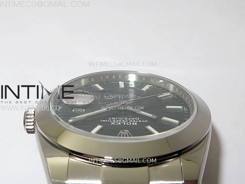 DateJust 41mm 126300 904 SS AR+F V2 1:1 Best Edition Fluted Green Dial Stick Markers on Oyster Bracelet DD3235