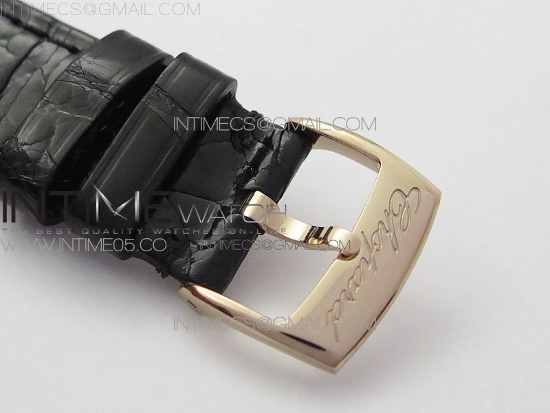 HAPPY SPORT AUTOMATIC RG 36MM CRYSTAL YYF 1:1 BEST EDITION WHITE DIAL ON BLACK LEATHER STRAP A2892