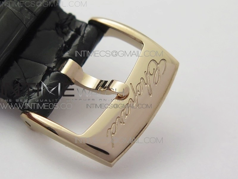 HAPPY SPORT AUTOMATIC RG 36MM CRYSTAL YYF 1:1 BEST EDITION WHITE DIAL ON BLACK LEATHER STRAP A2892