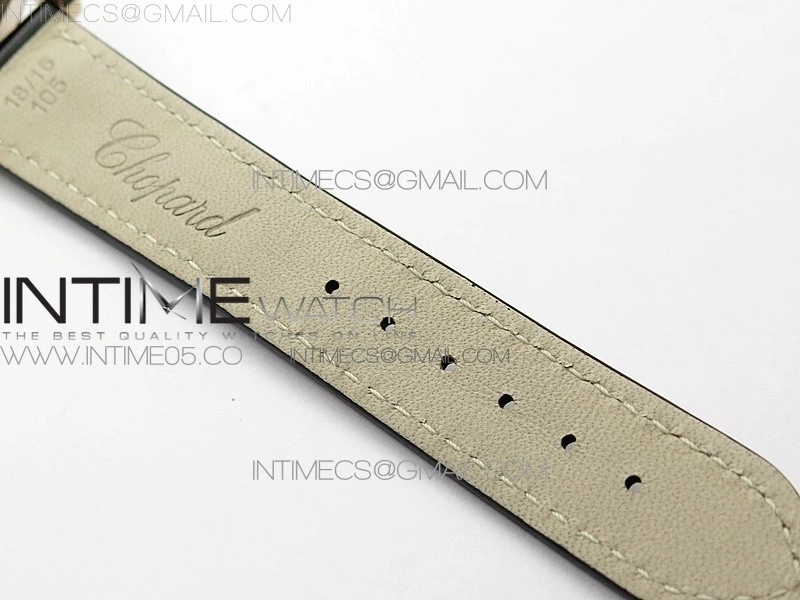 HAPPY SPORT AUTOMATIC RG 36MM CRYSTAL YYF 1:1 BEST EDITION WHITE DIAL ON BLACK LEATHER STRAP A2892