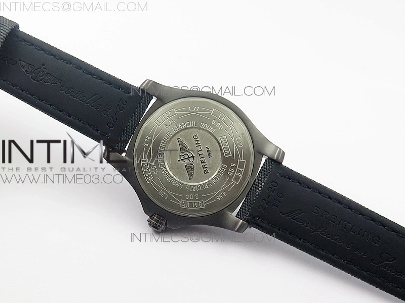AVENGER BLACKBIRD V17311 Ti DLC 1:1 Best Edition Black Dial on Nylon Strap A2824