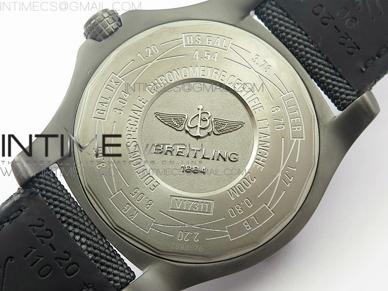 AVENGER BLACKBIRD V17311 Ti DLC 1:1 Best Edition Black Dial on Nylon Strap A2824