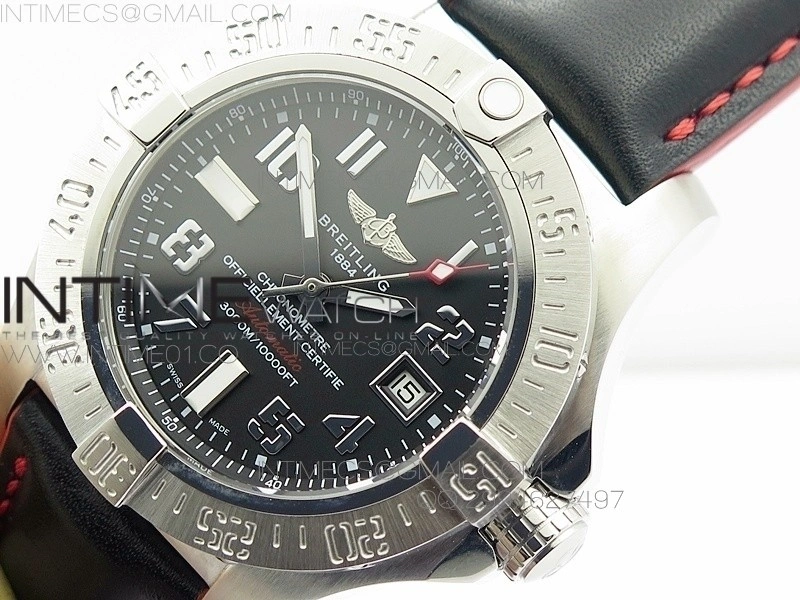 AVENGER II SEAWOLF SS BLACK DIAL ON BLACK NYLON STRAP A2836