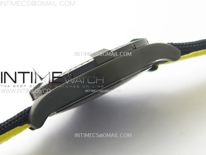 AVENGER V32395 45mm Ti DLC 1:1 Best Edition Yellow Dial on Nylon Strap A2824