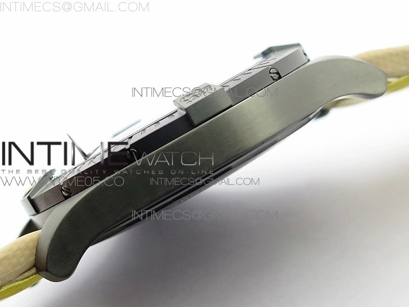 AVENGER V32395 Ti DLC 1:1 Best Edition Black Dial on Leather Strap A2824