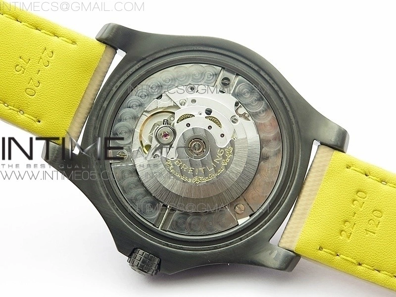 AVENGER V32395 Ti DLC 1:1 Best Edition Black Dial on Leather Strap A2824