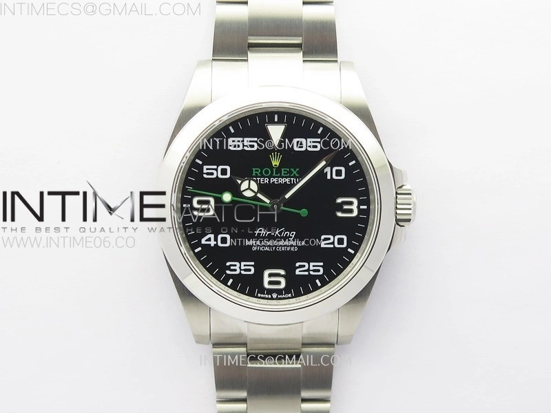 Air-King 126900 40mm 904L SS GMF 1:1 Best Edition Black Dial on 904L SS Bracelet