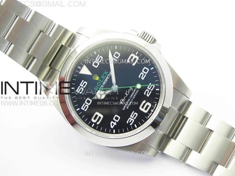 Air-King 126900 40mm 904L SS GMF 1:1 Best Edition Black Dial on 904L SS Bracelet