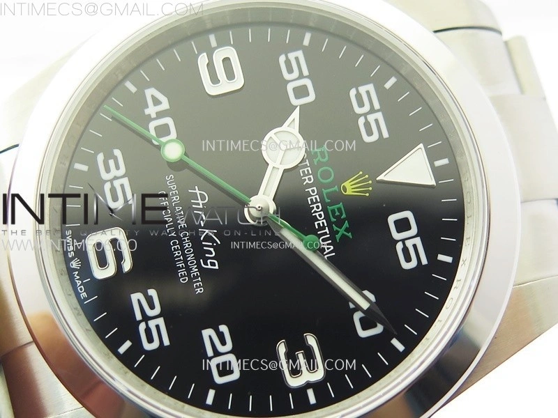Air-King 126900 40mm 904L SS GMF 1:1 Best Edition Black Dial on 904L SS Bracelet