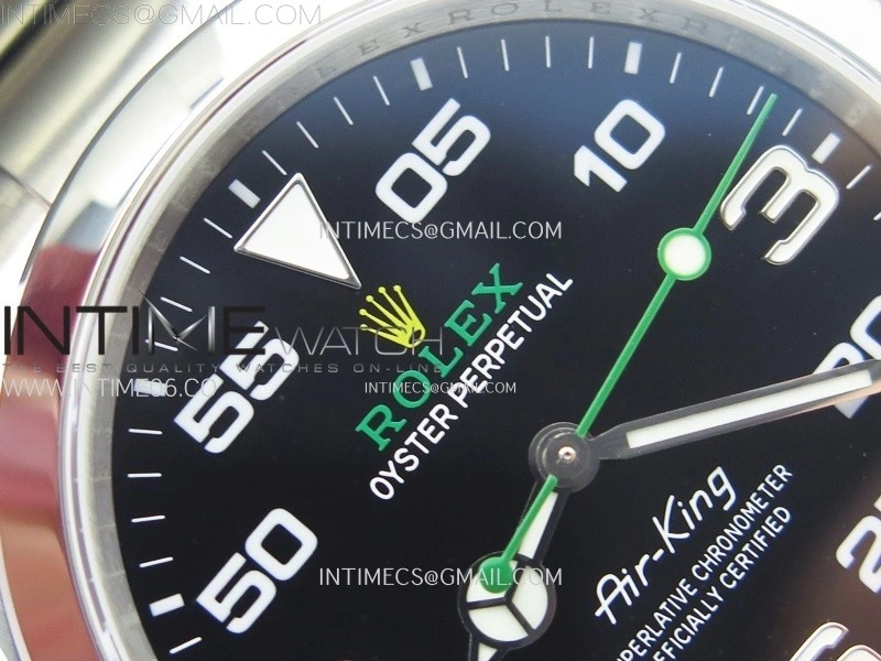 Air-King 126900 40mm 904L SS GMF 1:1 Best Edition Black Dial on 904L SS Bracelet