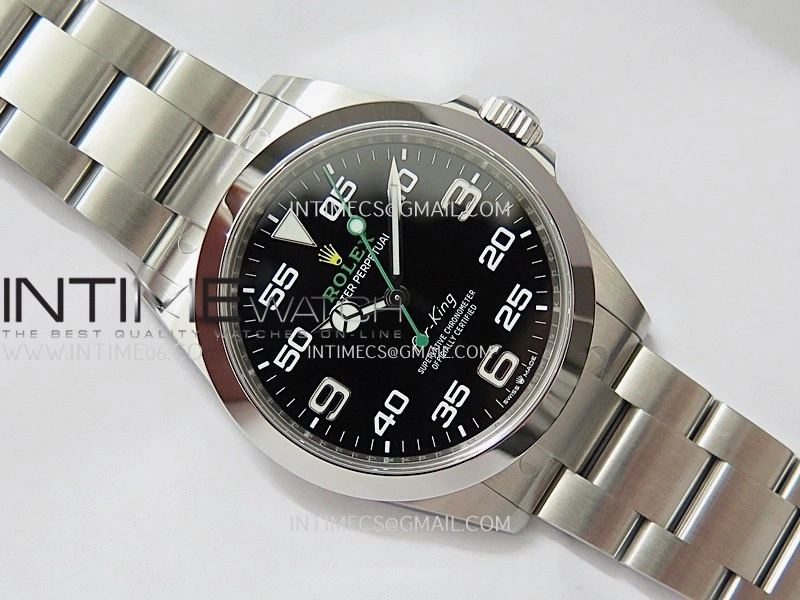 Air-King 126900 904L SS VF 1:1 Best Edition Black Dial On 904L SS Bracelet DD3230