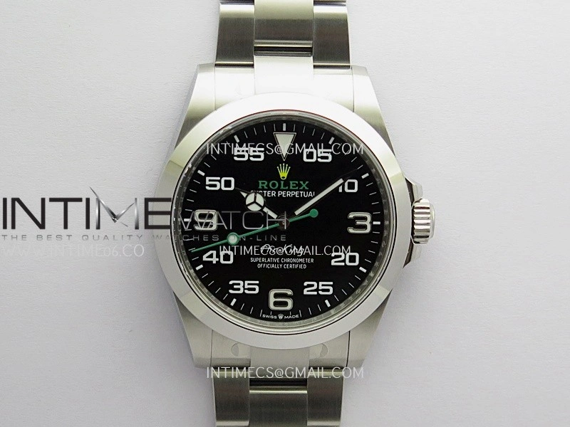 Air-King 126900 904L SS VF 1:1 Best Edition Black Dial On 904L SS Bracelet DD3230