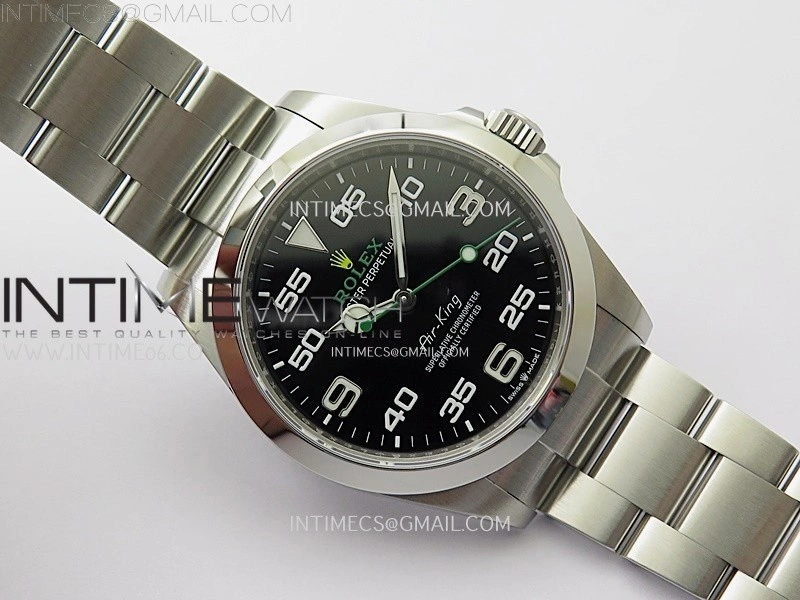Air-King 126900 VSF 1:1 Best Edition 904L Steel Black Dial on SS Bracelet VS3230
