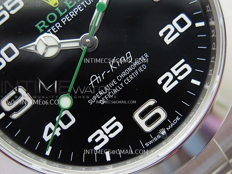 Air-King 126900 VSF 1:1 Best Edition 904L Steel Black Dial on SS Bracelet VS3230