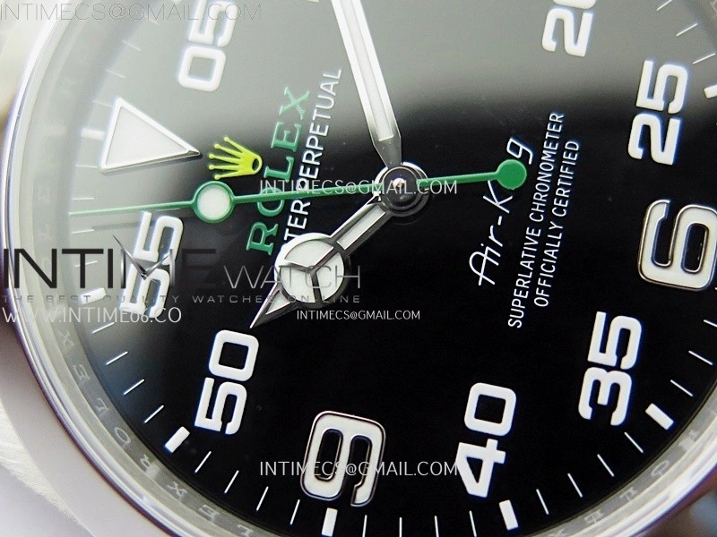 Air-King 126900 VSF 1:1 Best Edition 904L Steel Black Dial on SS Bracelet VS3230
