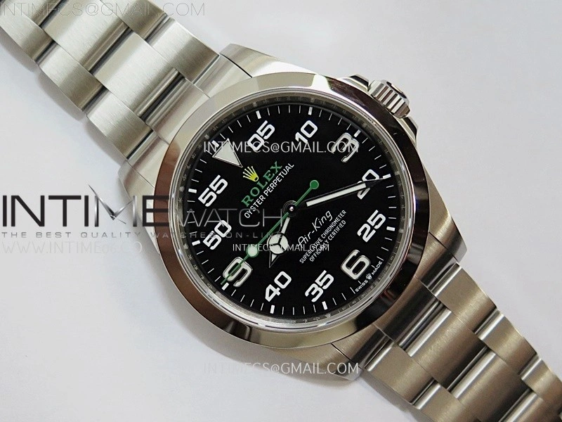 Air-King 126900 VSF 1:1 Best Edition 904L Steel Black Dial on SS Bracelet VS3230