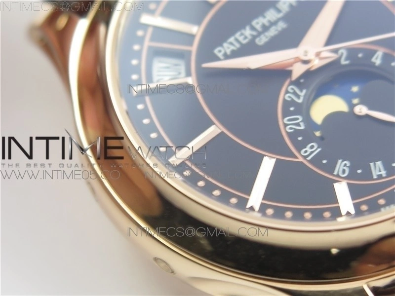 Annual Calendar Complications 5205R GRF RG Black dial on Brown leather strap