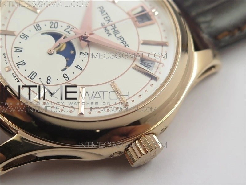 Annual Calendar Complications 5205R GRF RG Silver dial on Brown leather strap