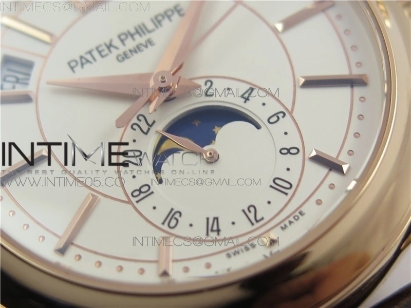 Annual Calendar Complications 5205R GRF RG Silver dial on Brown leather strap