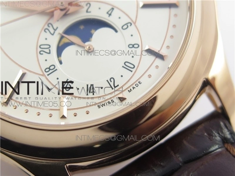 Annual Calendar Complications 5205R GRF RG Silver dial on Brown leather strap