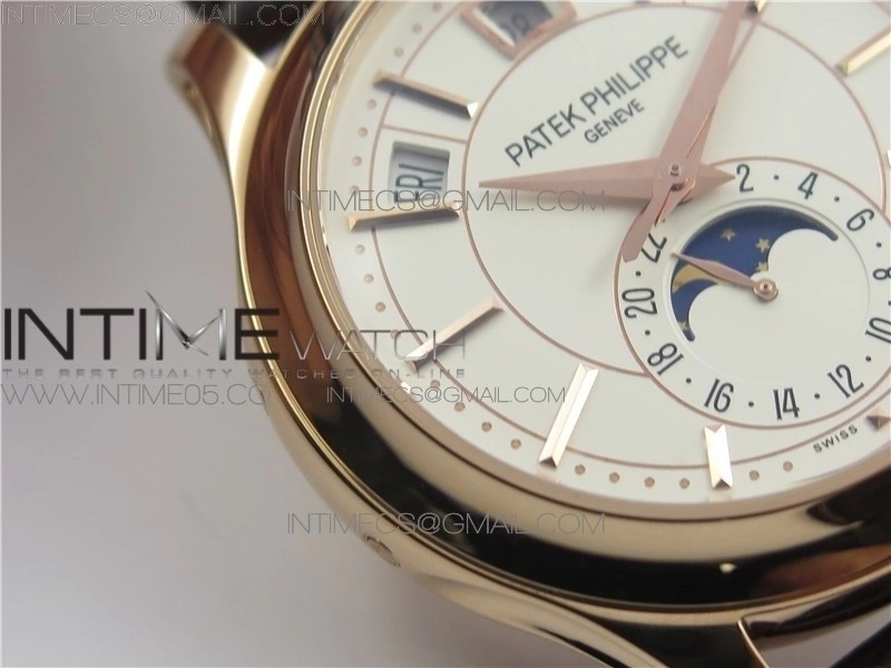 Annual Calendar Complications 5205R GRF RG Silver dial on Brown leather strap