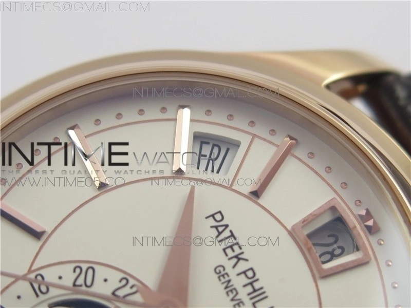 Annual Calendar Complications 5205R GRF RG Silver dial on Brown leather strap