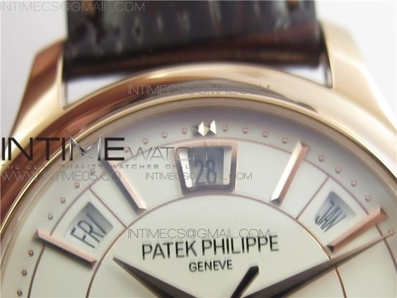 Annual Calendar Complications 5205R GRF RG Silver dial on Brown leather strap