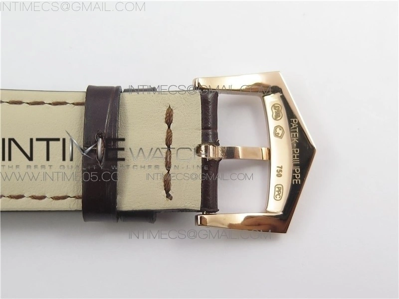 Annual Calendar Complications 5205R GRF RG Silver dial on Brown leather strap