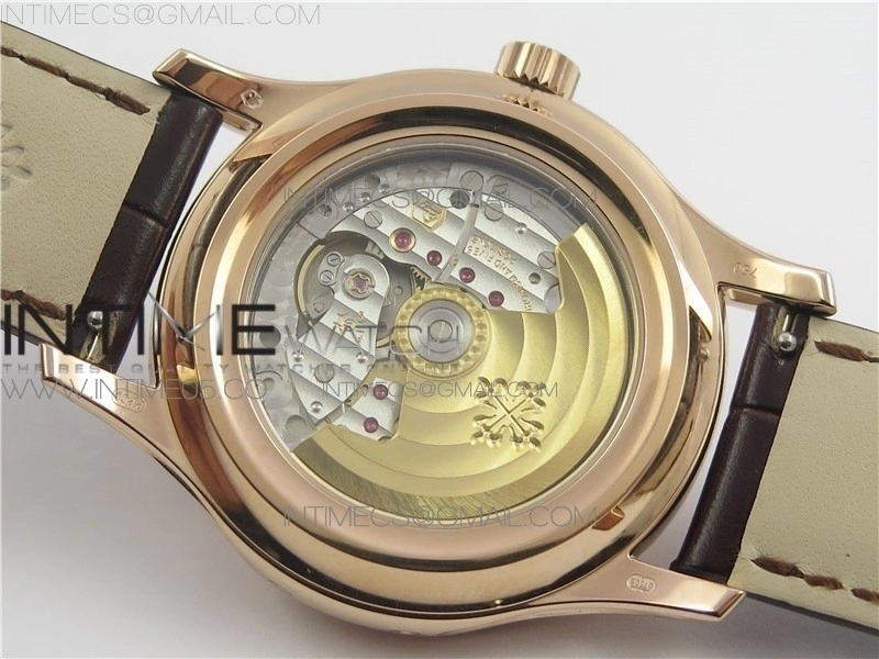 Annual Calendar Complications 5205R GRF RG Silver dial on Brown leather strap