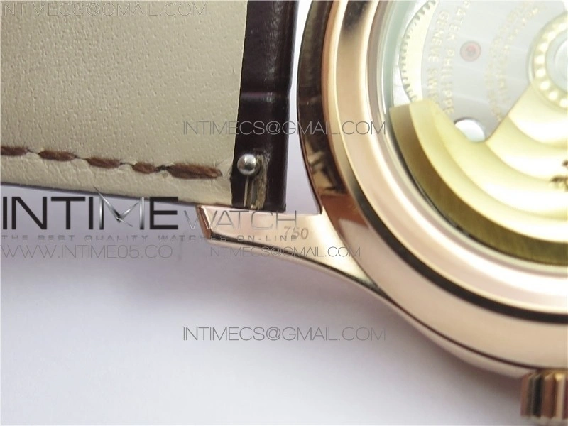 Annual Calendar Complications 5205R GRF RG Silver dial on Brown leather strap
